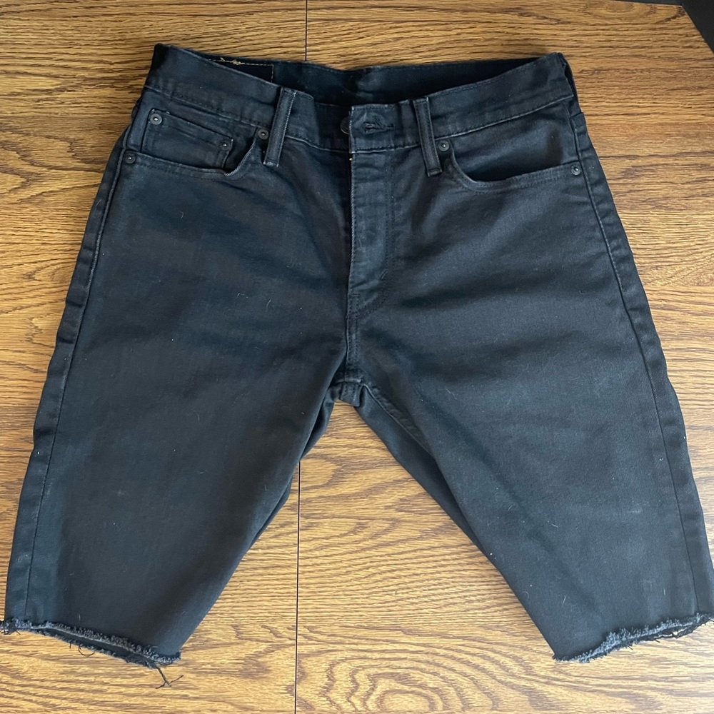 Mens Levi’s 511 Slim fit black denim shorts